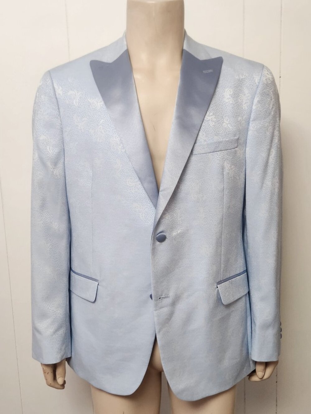 lilac dinner jacket 44R formal satin prom tuxedo Alfani